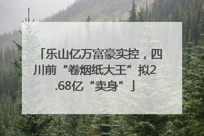 乐山亿万富豪实控，四川前“卷烟纸大王”拟2.68亿“卖身”